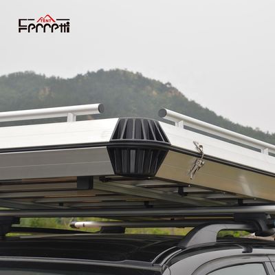 Πάνω ράφι καθαρό αλουμίνιο αναδιπλούμενο αέρας ελατήριο πλαίσιο στέγη σκηνή για 4x4 αυτοκίνητα γκρι Ένα υπνοδωμάτιο